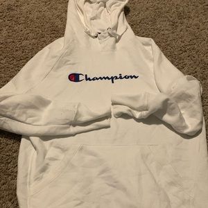 White champion hoodie